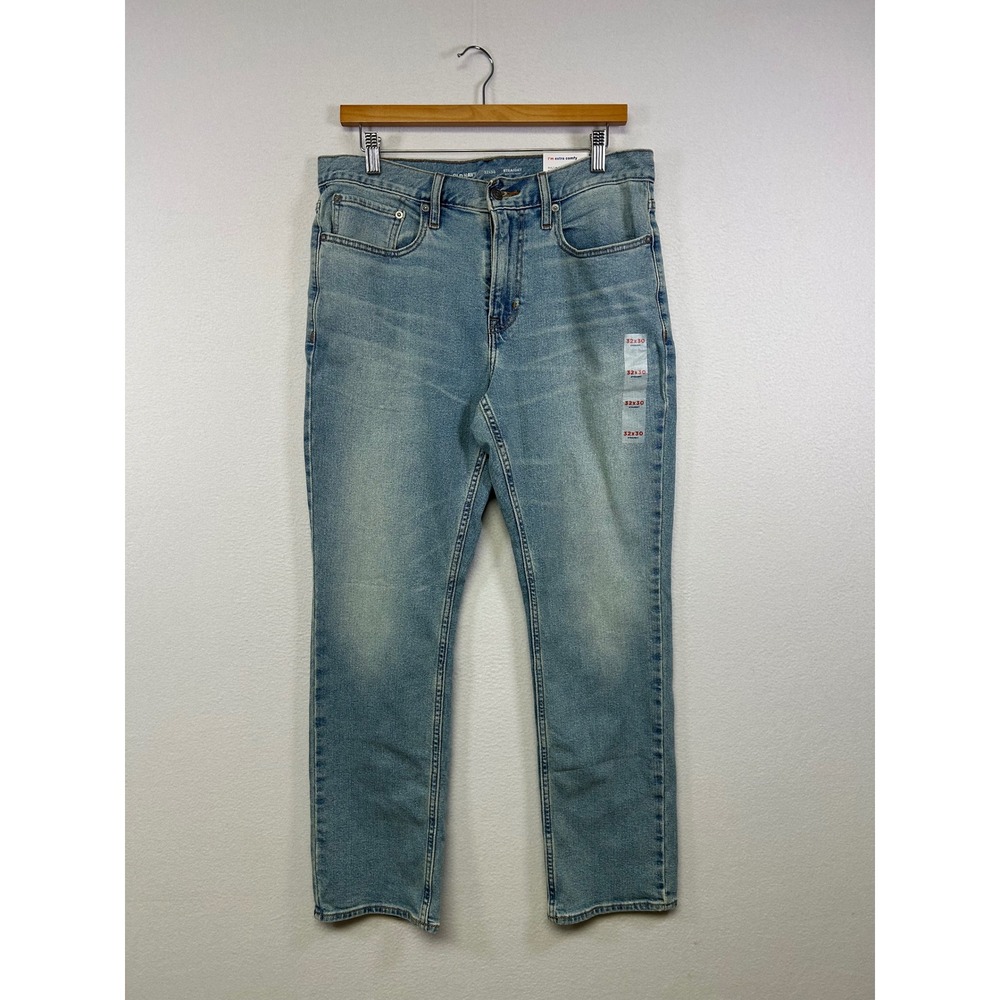 Casual Classic Old Navy Mens 32x30 Light Wash Straight Built-In Flex Tough Jeans